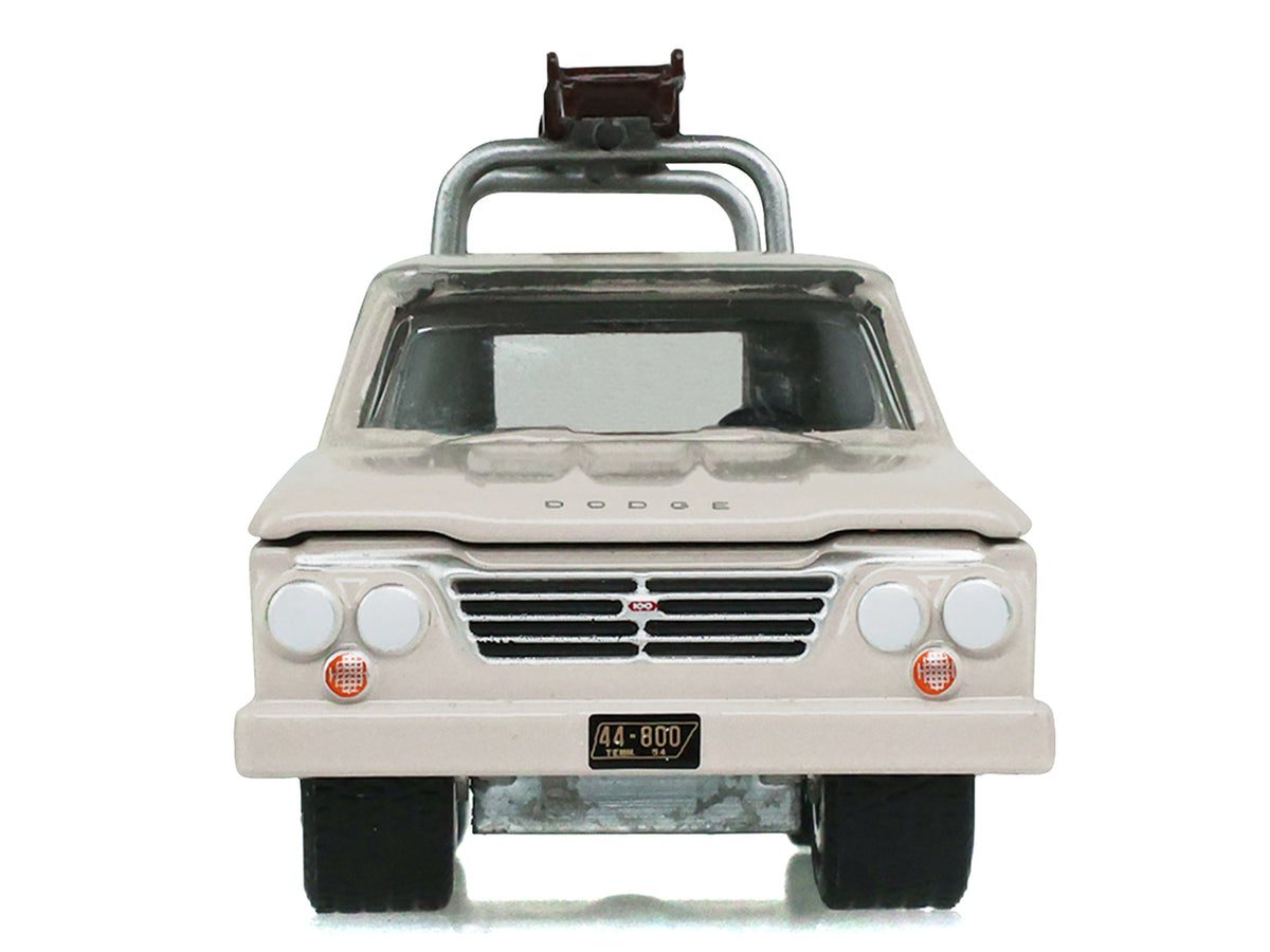 1963 Dodge D-100 Pickup Truck with Ladder Rack Sand Dune White "Blue Collar Collection" Series 15 1/64 Diecast Model Car by Greenlight - image 4