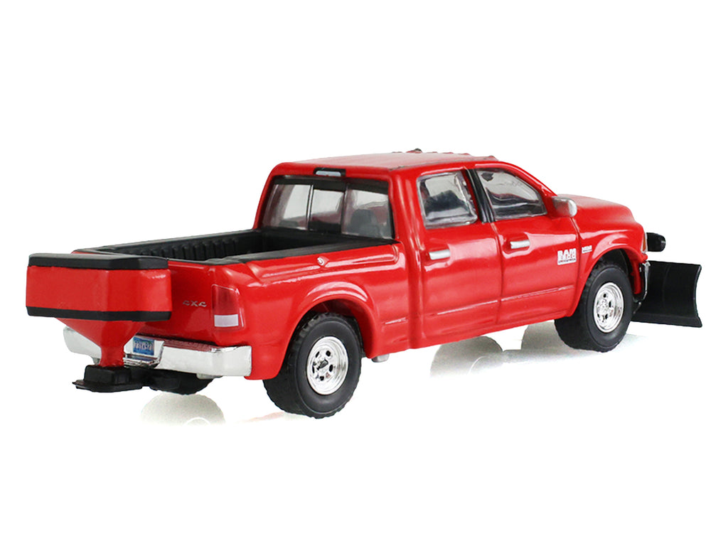 2016 Ram 2500 Pickup Truck with Salt Spreader and Snow Plow Agriculture Red "Blue Collar Collection" Series 15 1/64 Diecast Model Car by Greenlight - image 3