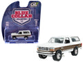 1993 Ford Bronco XLT Oxford White with Medium Mocha Side Stripes "Blue Collar Collection" Series 15 1/64 Diecast Model Car by Greenlight