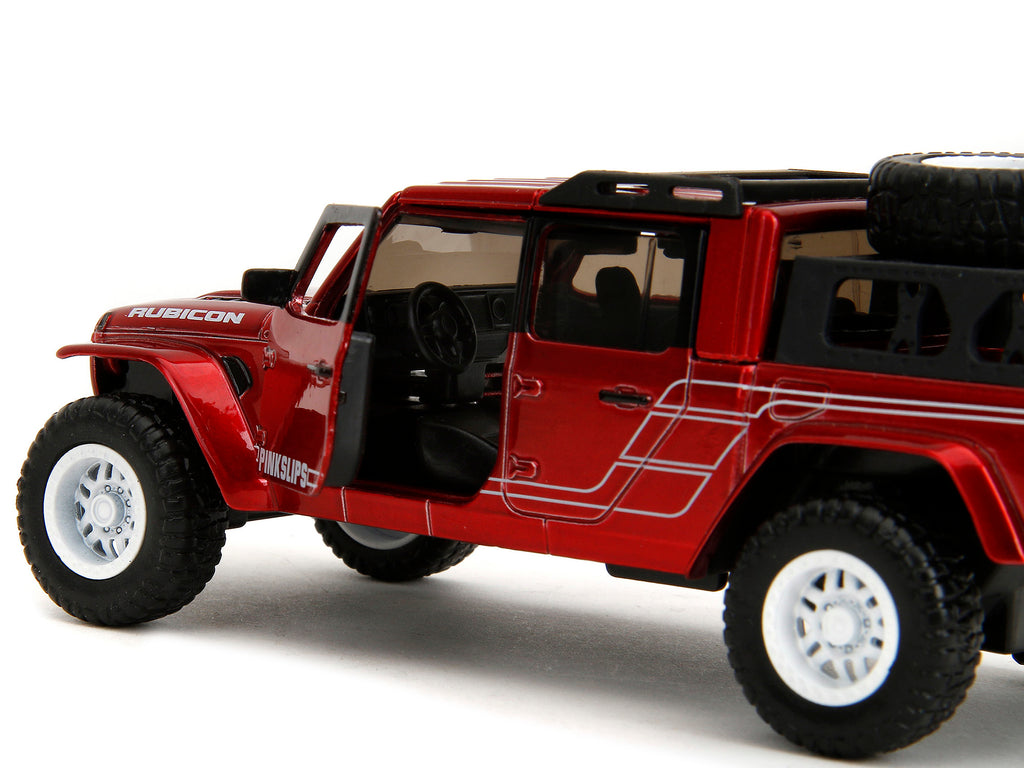 2020 Jeep Gladiator Pickup Truck Candy Red "Pink Slips" Series 1/32 Diecast Model Car by Jada - image 2