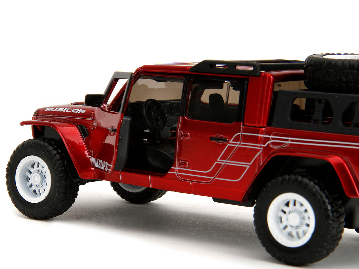2020 Jeep Gladiator Pickup Truck Candy Red "Pink Slips" Series 1/32 Diecast Model Car by Jada - image 2