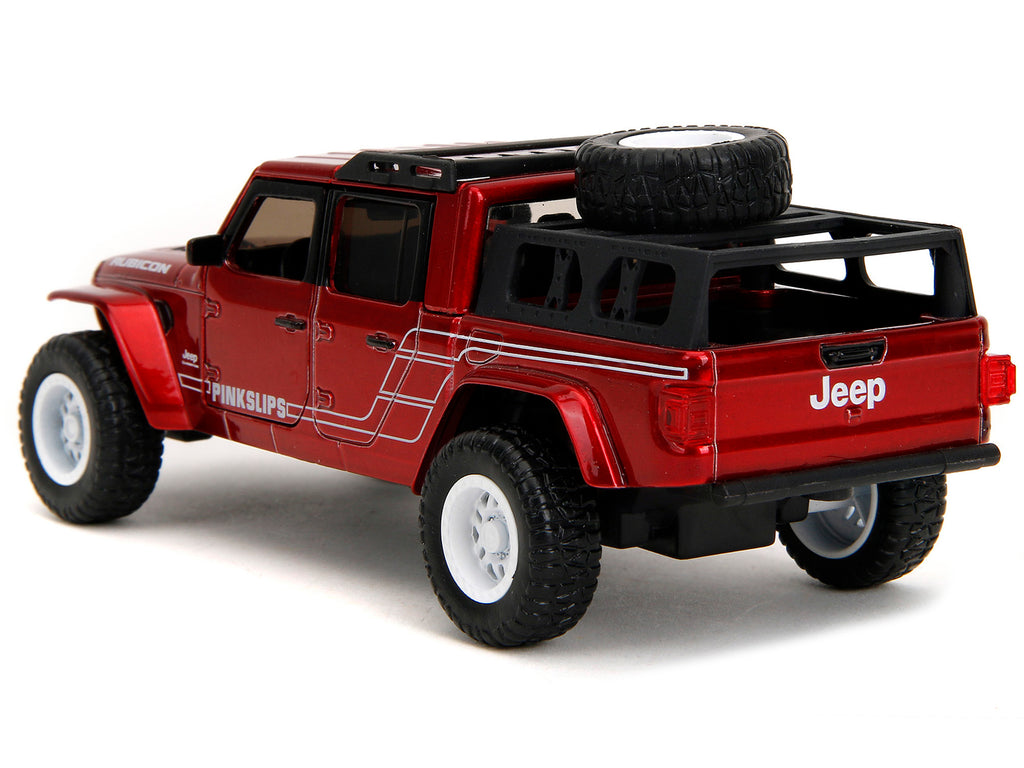 2020 Jeep Gladiator Pickup Truck Candy Red "Pink Slips" Series 1/32 Diecast Model Car by Jada - image 5