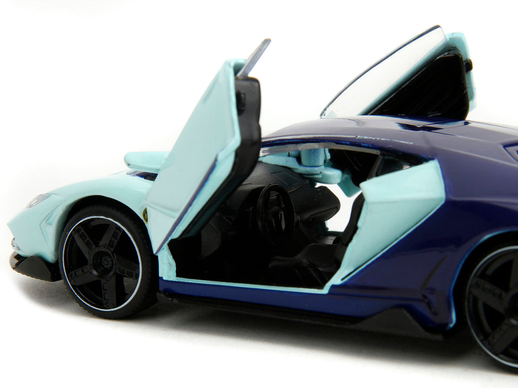 Lamborghini Centenario Light Blue and Purple "Pink Slips" Series 1/32 Diecast Model Car by Jada - image 3