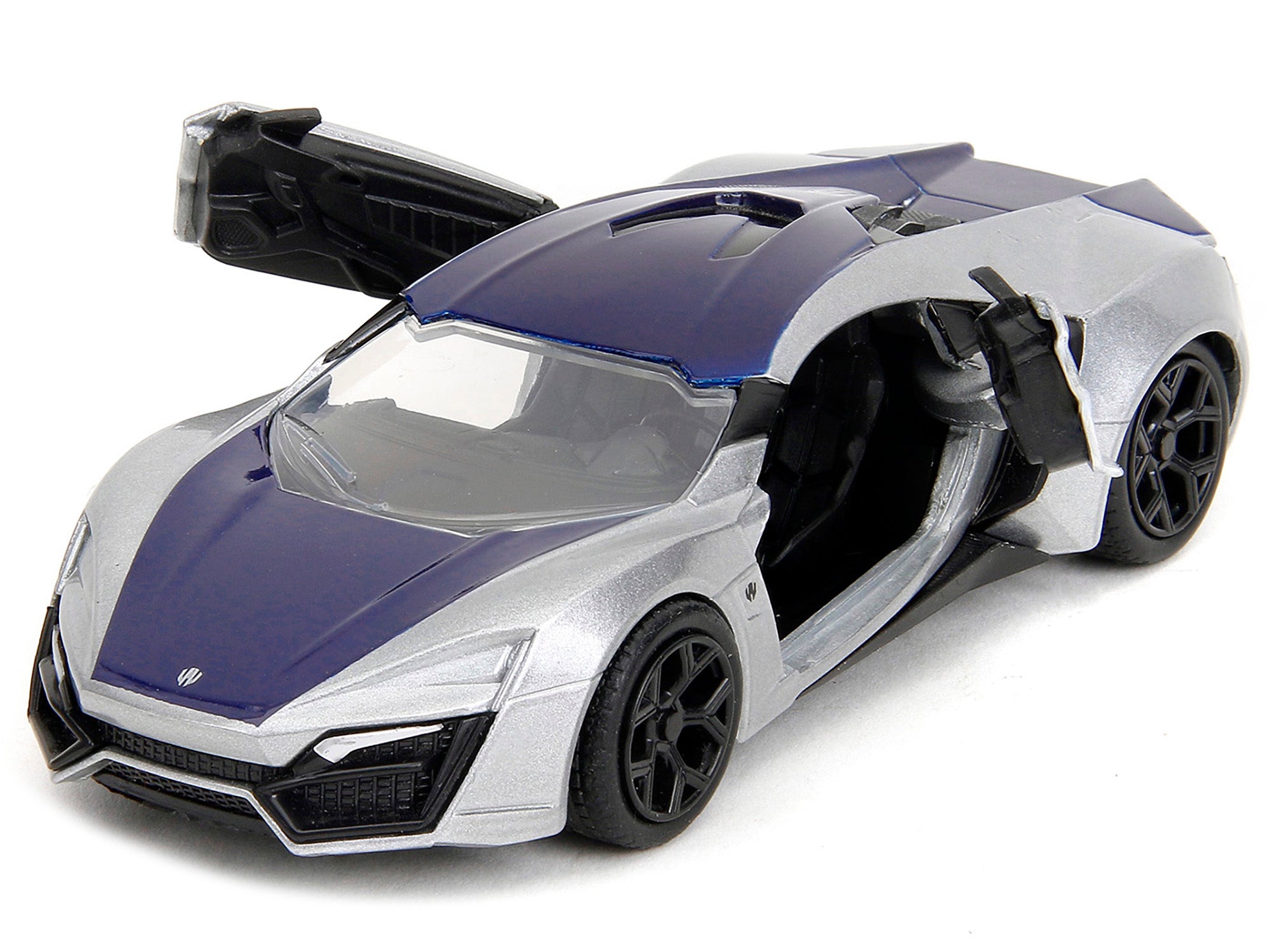 Lykan Hypersport Silver Metallic and Purple "Pink Slips" Series 1/32 Diecast Model Car by Jada - image 2
