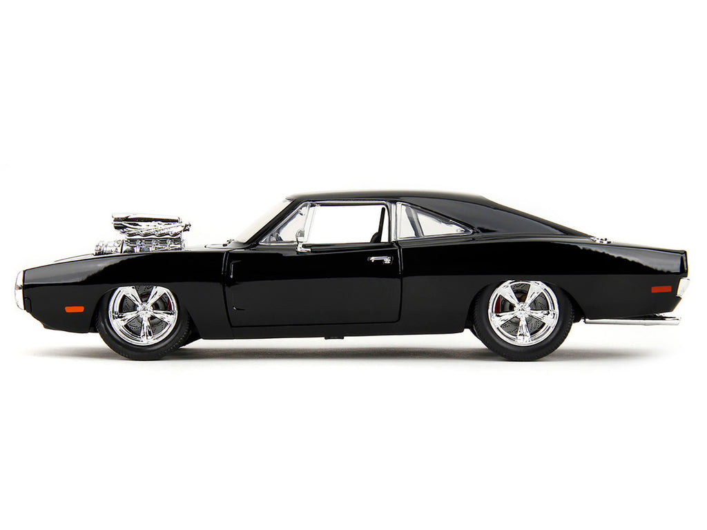 1970 Dodge Charger Black with Race Interior "The Fast and the Furious" (2001) Movie "25 Years of Fast & Furious" Series 1/24 Diecast Model Car by Jada - image 4