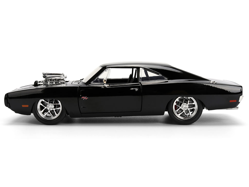 1970 Dodge Charger R/T Black "Furious 7" (2015) Movie "Fast & Furious" Series 1/24 Diecast Model Car by Jada - image 3
