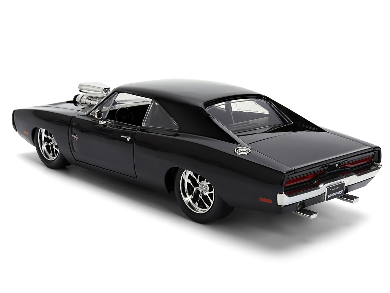 1970 Dodge Charger R/T Black "Furious 7" (2015) Movie "Fast & Furious" Series 1/24 Diecast Model Car by Jada - image 4