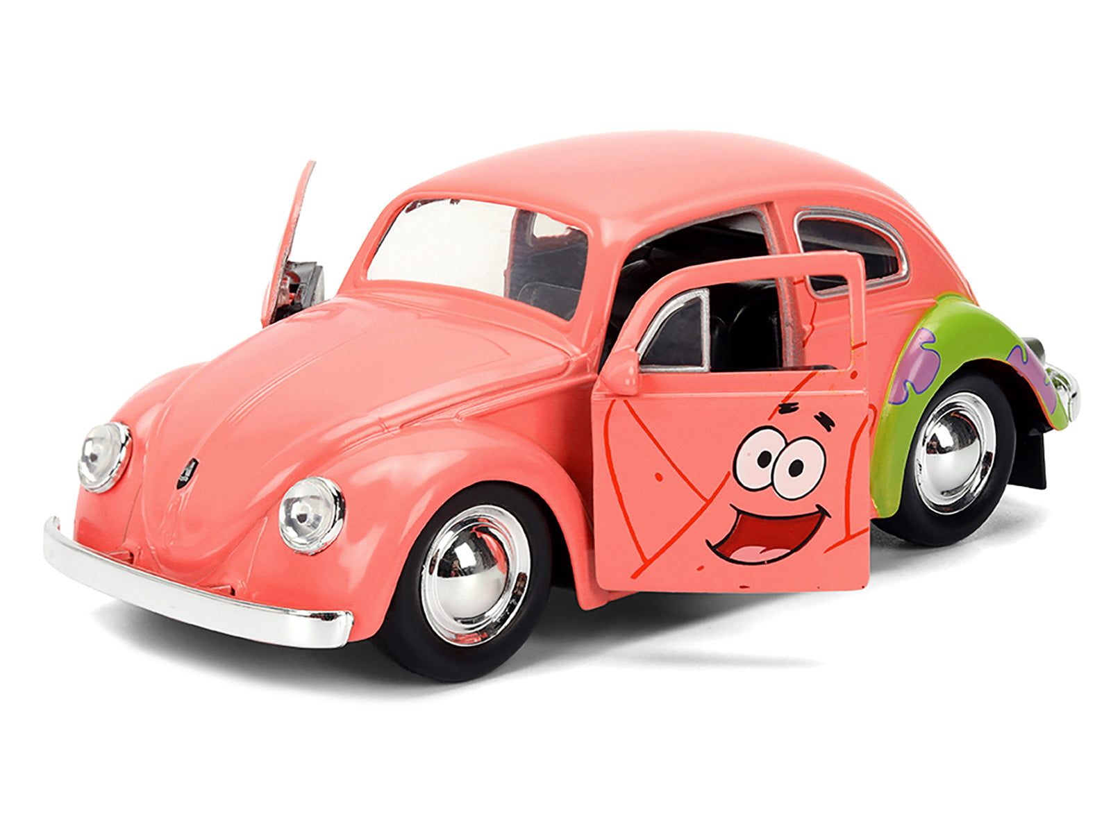 1959 Volkswagen Beetle "Patrick Star" Livery Pink "SpongeBob SquarePants" (1999-Current) TV Series "Hollywood Rides" Series 1/32 Diecast Model Car by Jada - image 2