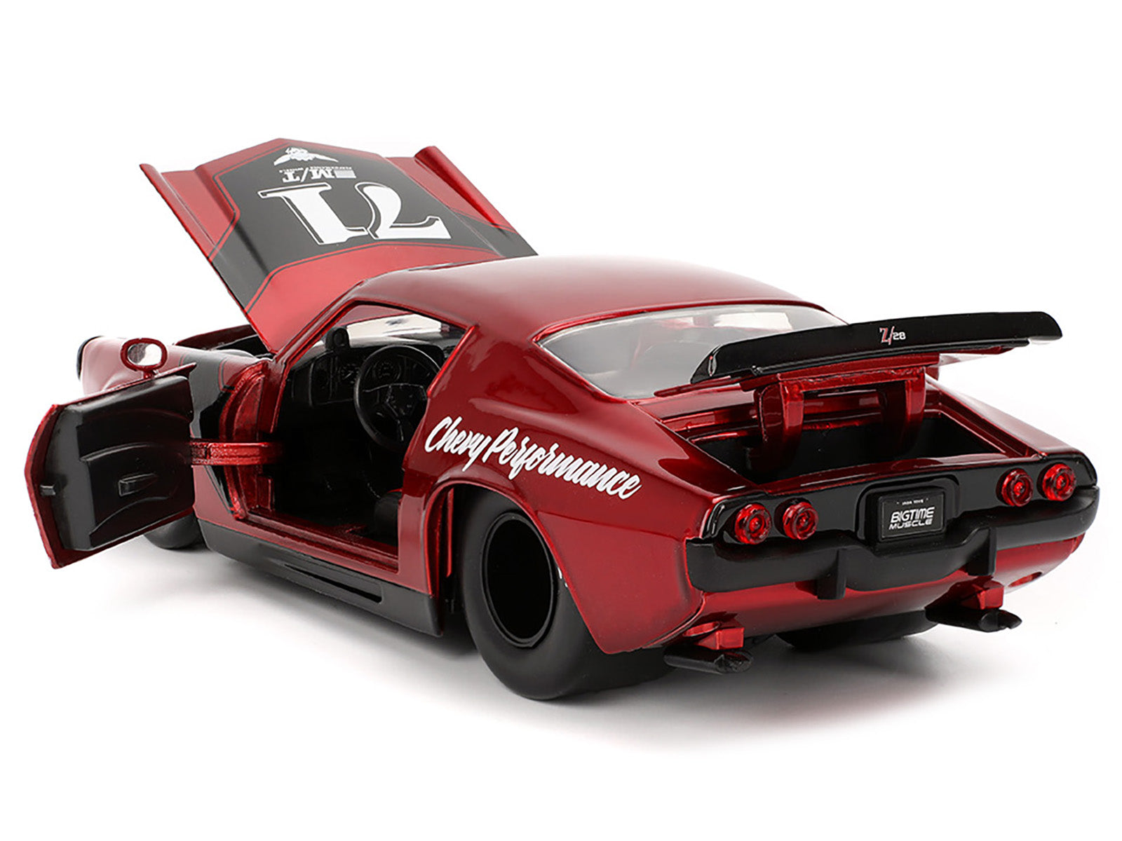 1971 Chevrolet Camaro #71 Red Metallic with Black Stripes "Bigtime Muscle" Series 1/24 Diecast Model Car by Jada - image 4