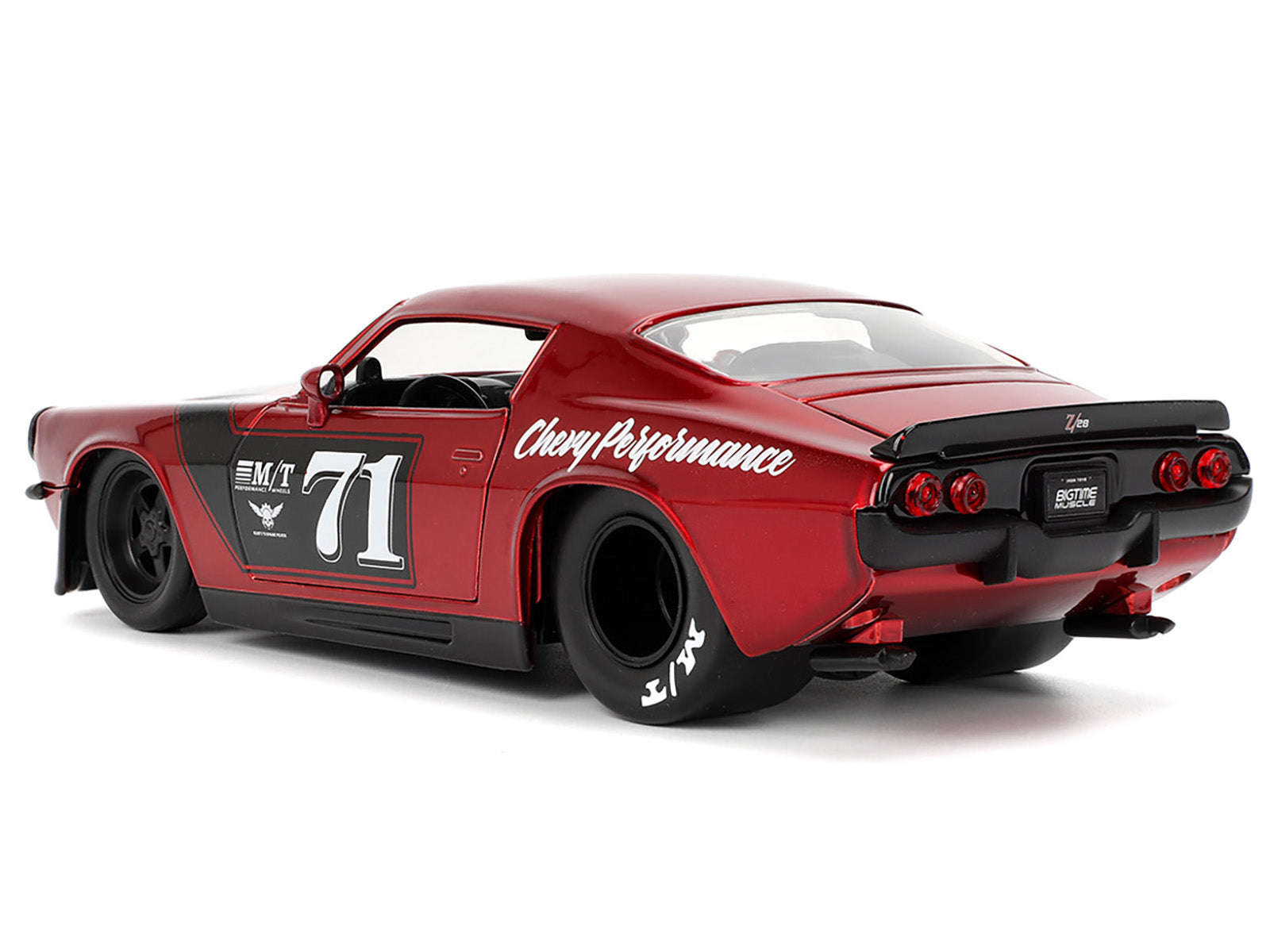 1971 Chevrolet Camaro #71 Red Metallic with Black Stripes "Bigtime Muscle" Series 1/24 Diecast Model Car by Jada - image 5
