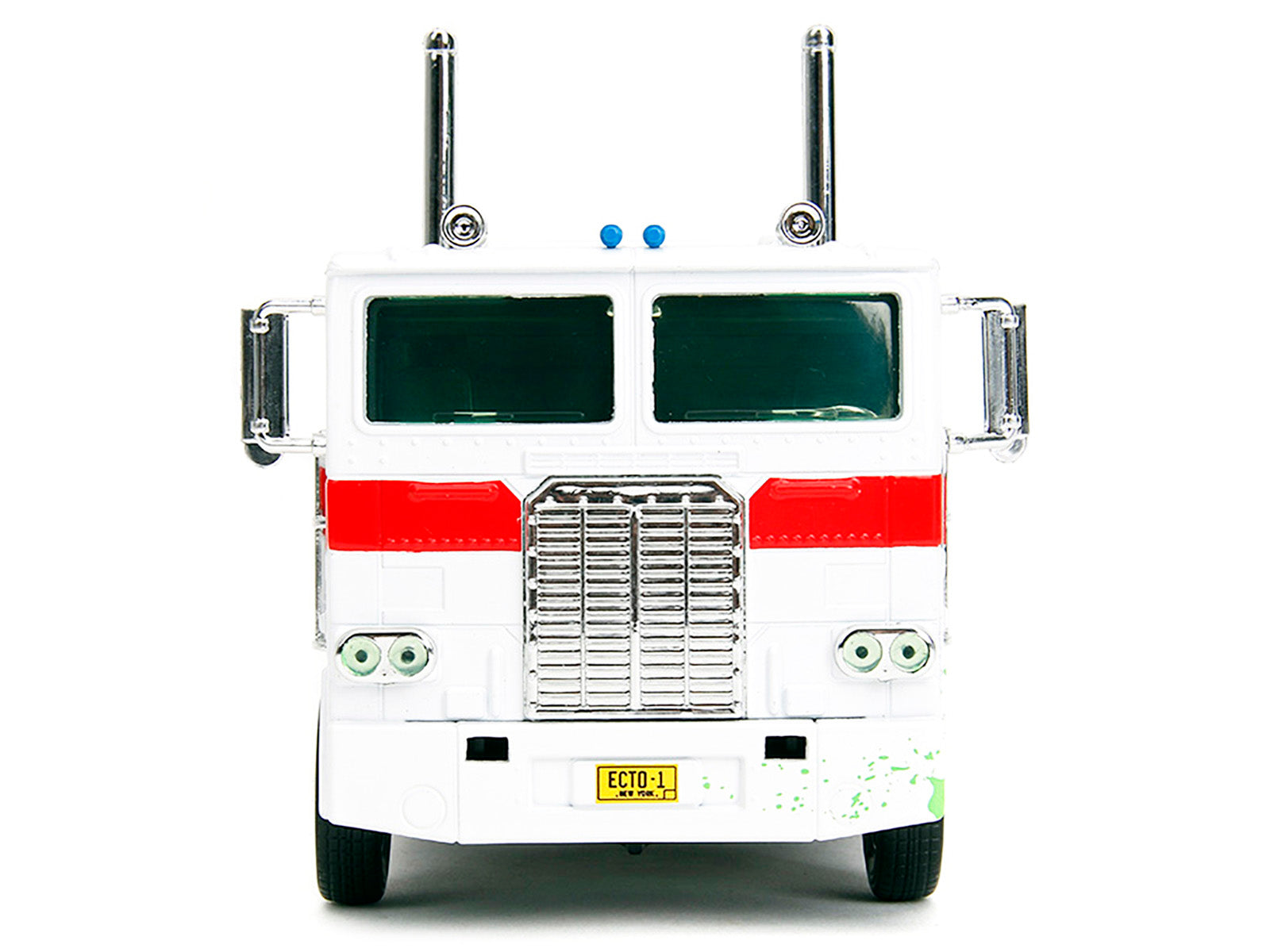 G1 Autobot Optimus Prime Truck White with Robot on Chassis from "Transformers" TV Series - "Ghostbusters" (1984) Movie Crossover "Hollywood Rides" Series 1/24 Diecast Model by Jada - image 3