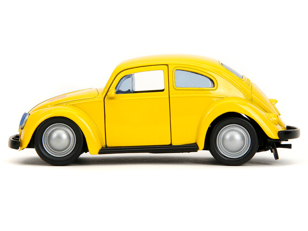 Volkswagen Beetle "Bumblebee" Yellow "Transformers" "Hollywood Rides" Series 1/32 Diecast Model Car by Jada - image 4