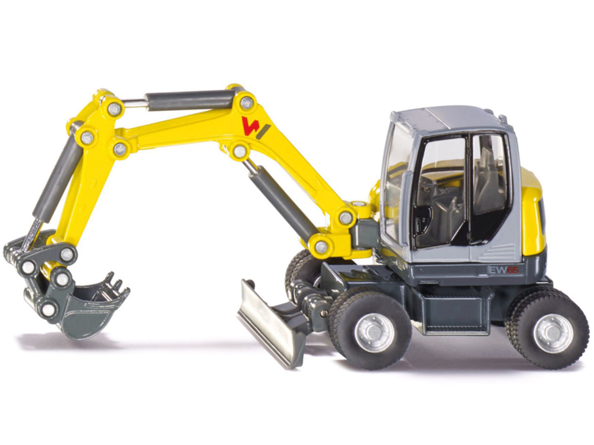 Wacker Neuson EW65 Mobile Excavator Yellow and Gray 1/50 Diecast Model by Siku - image 2