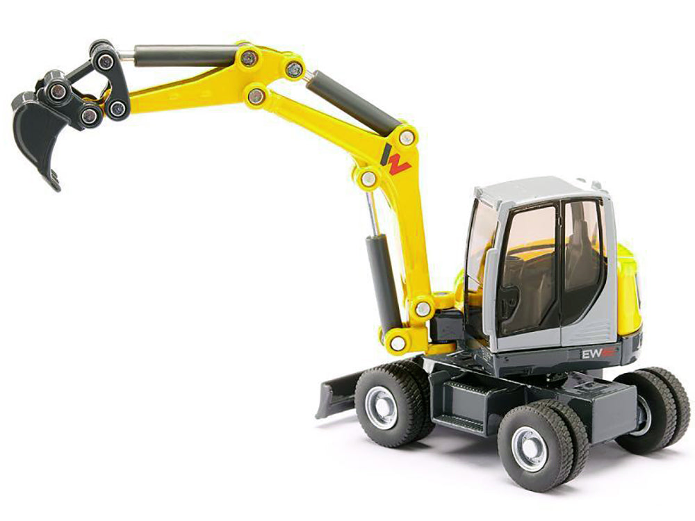 Wacker Neuson EW65 Mobile Excavator Yellow and Gray 1/50 Diecast Model by Siku - image 3