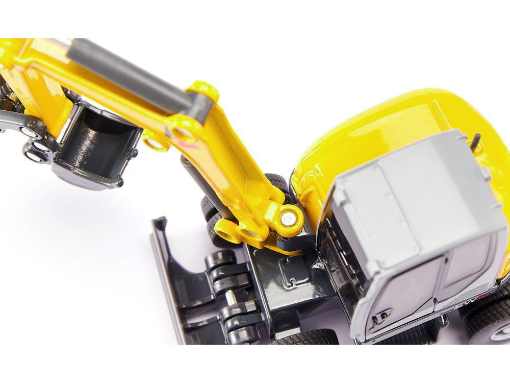 Wacker Neuson EW65 Mobile Excavator Yellow and Gray 1/50 Diecast Model by Siku - image 5
