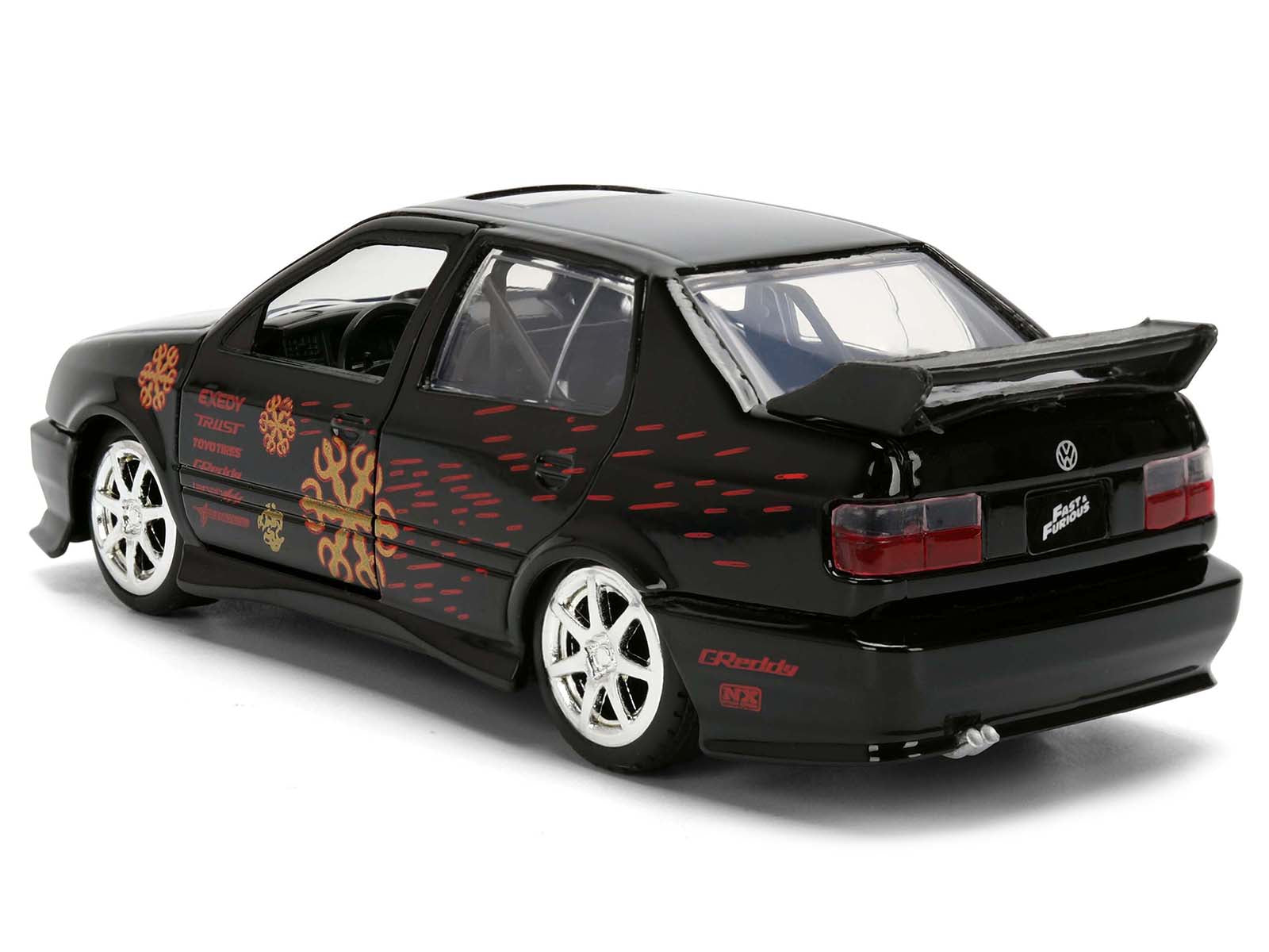 Volkswagen Jetta Black with Graphics "Fast & Furious Remix - 25th Anniversary" Series 1/32 Diecast Model Car by Jada - image 5