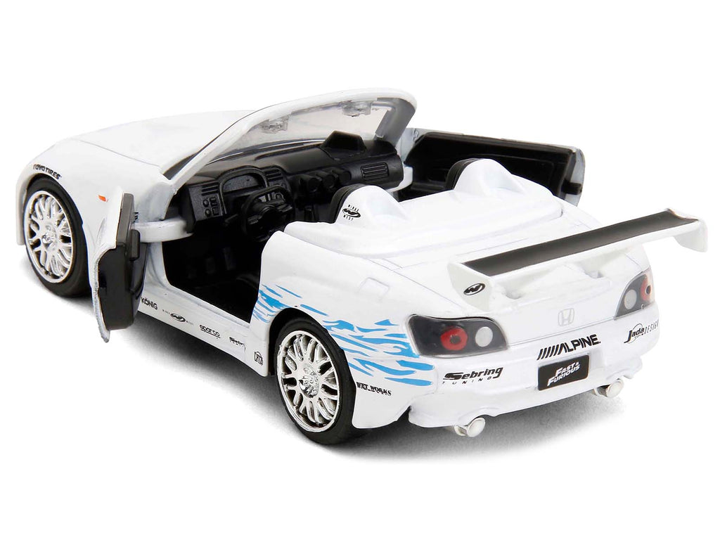 2001 Honda S2000 Convertible White with Graphics "Fast & Furious Remix - 25th Anniversary" Series 1/32 Diecast Model Car by Jada - image 4