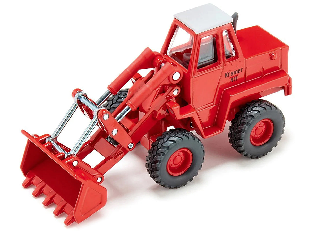 Kramer 411 Wheel Loader Red with White Top 1/50 Diecast Model by Siku - image 2