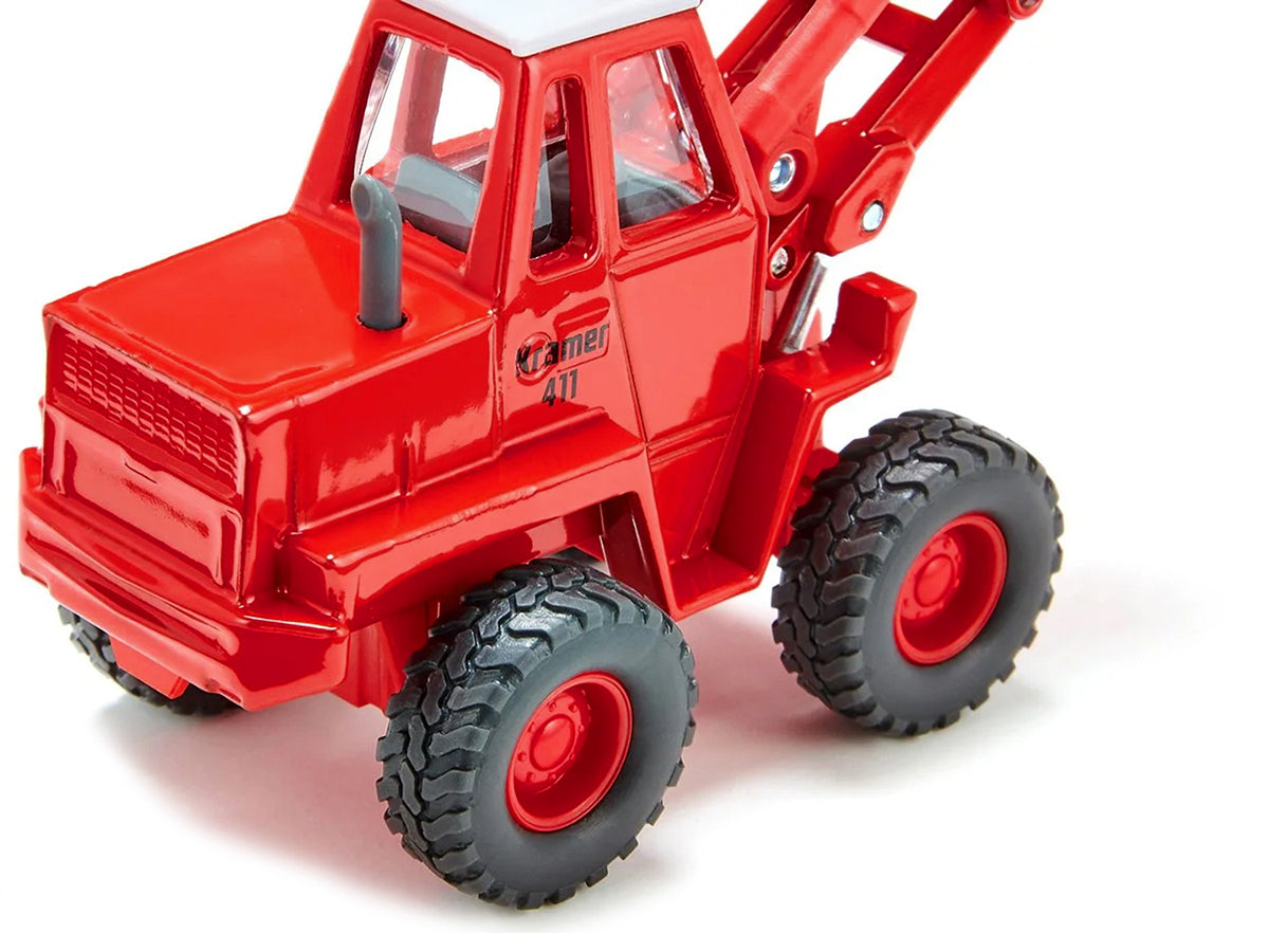Kramer 411 Wheel Loader Red with White Top 1/50 Diecast Model by Siku - image 5