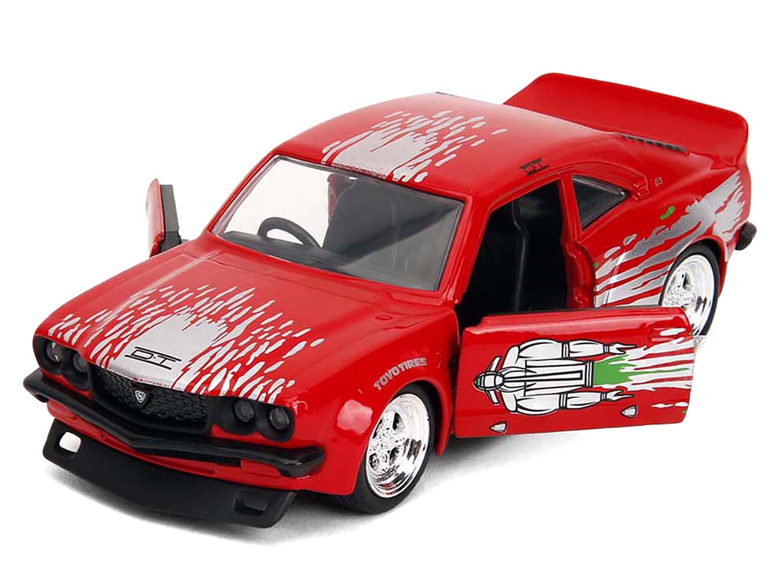 1974 Mazda RX-3 Red with Graphics "Fast & Furious" Series 1/32 Diecast Model Car by Jada - image 2