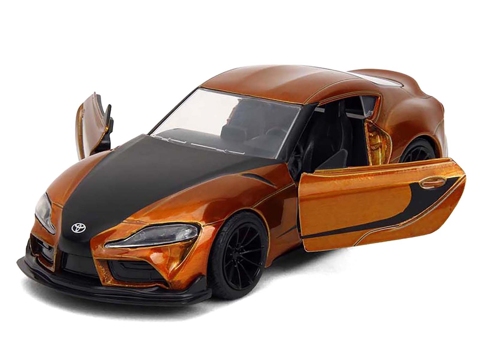 2020 Toyota Supra Orange Metallic with Black Stripes "F9" (2021) Movie "Fast & Furious" Series 1/32 Diecast Model Car by Jada - image 2