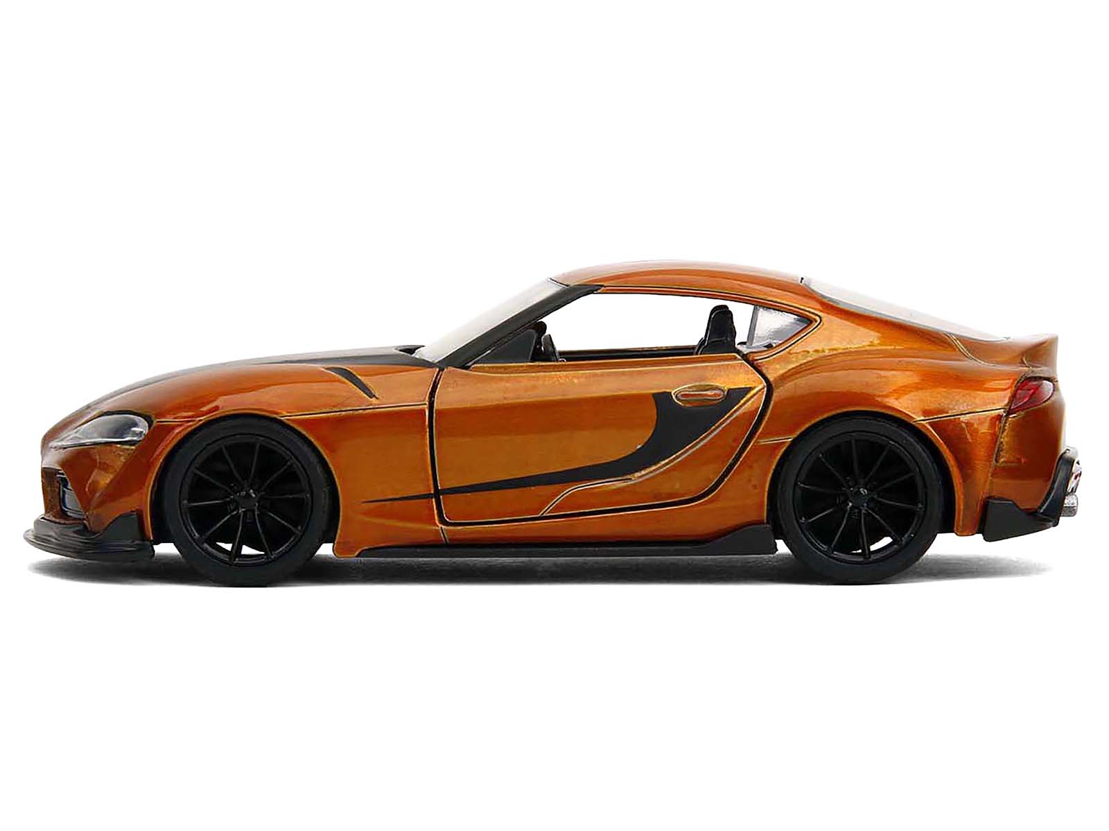 2020 Toyota Supra Orange Metallic with Black Stripes "F9" (2021) Movie "Fast & Furious" Series 1/32 Diecast Model Car by Jada - image 3