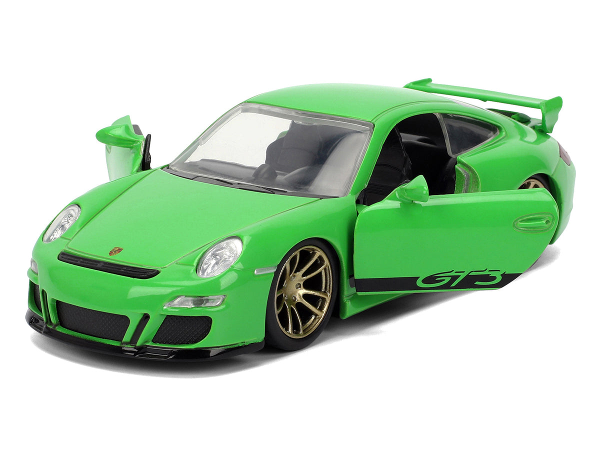 Porsche 911 GT3 (997) Green with Black Accents "Fast X" (2023) Movie "Fast & Furious" Series 1/32 Diecast Model Car by Jada - image 2