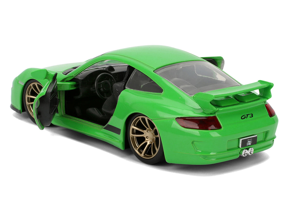 Porsche 911 GT3 (997) Green with Black Accents "Fast X" (2023) Movie "Fast & Furious" Series 1/32 Diecast Model Car by Jada - image 4