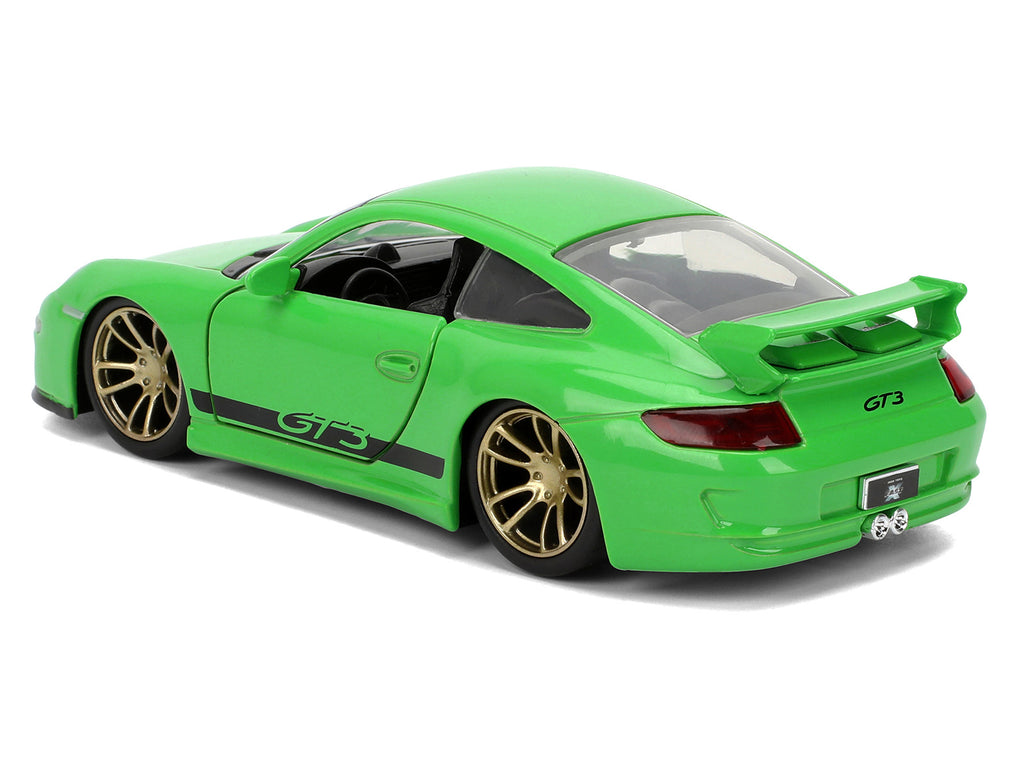 Porsche 911 GT3 (997) Green with Black Accents "Fast X" (2023) Movie "Fast & Furious" Series 1/32 Diecast Model Car by Jada - image 5