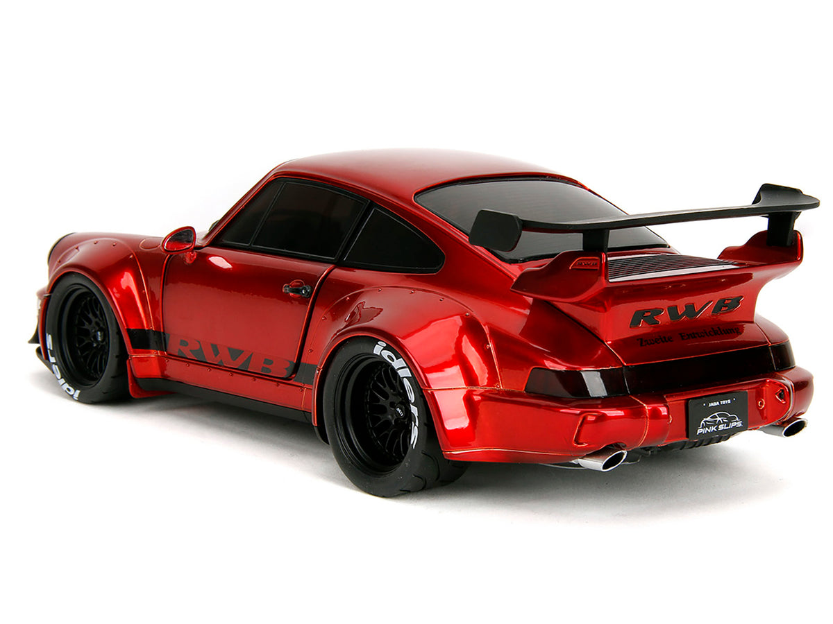 RWB Body Kit Red Metallic with Black Stripes "Pink Slips" Series 1/18 Diecast Model Car by Jada - image 5