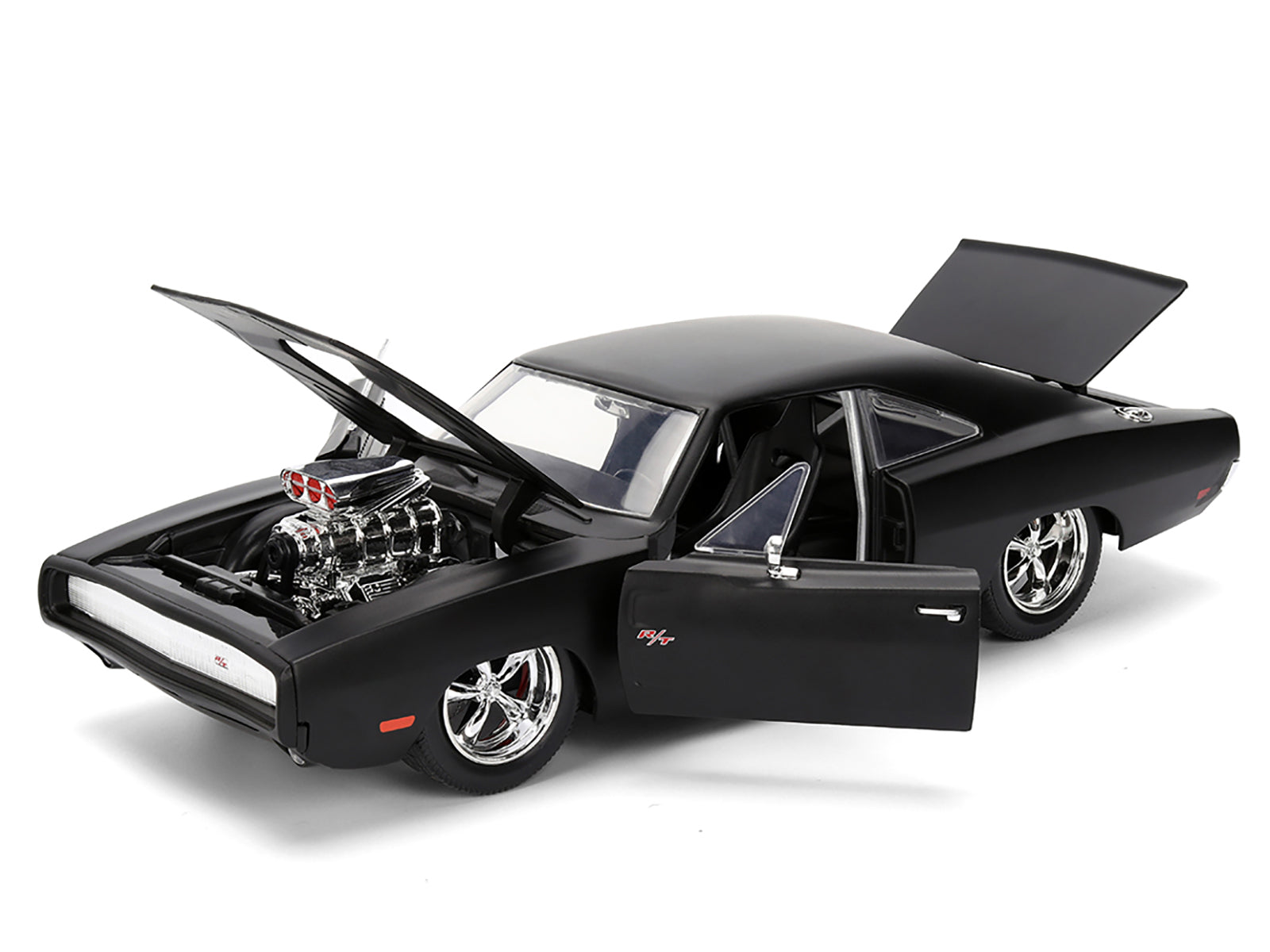 1970 Dodge Charger R/T Matt Black "Fast & Furious" (2009) Movie "Fast & Furious" Series 1/24 Diecast Model Car by Jada - image 2