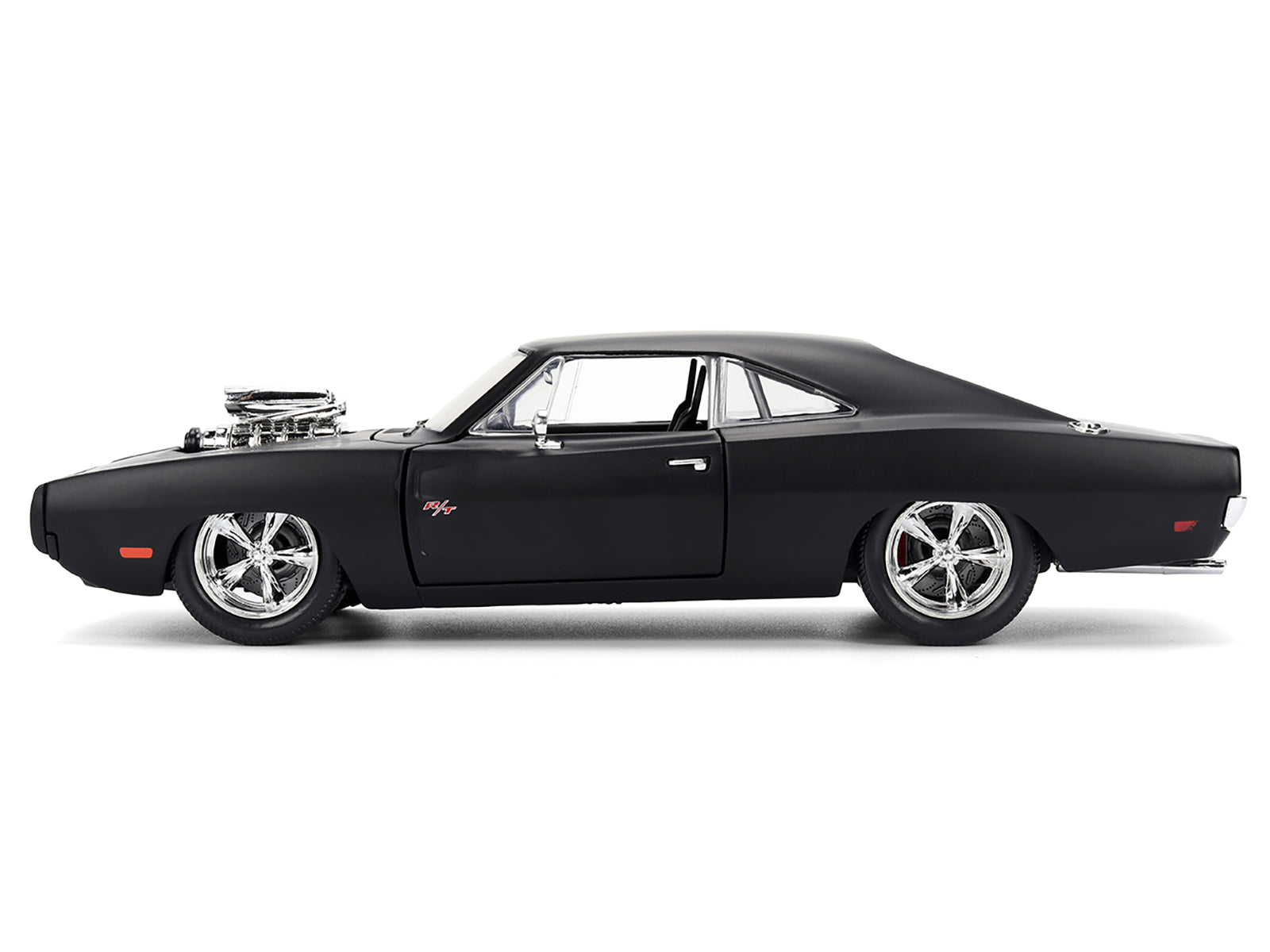 1970 Dodge Charger R/T Matt Black "Fast & Furious" (2009) Movie "Fast & Furious" Series 1/24 Diecast Model Car by Jada - image 3