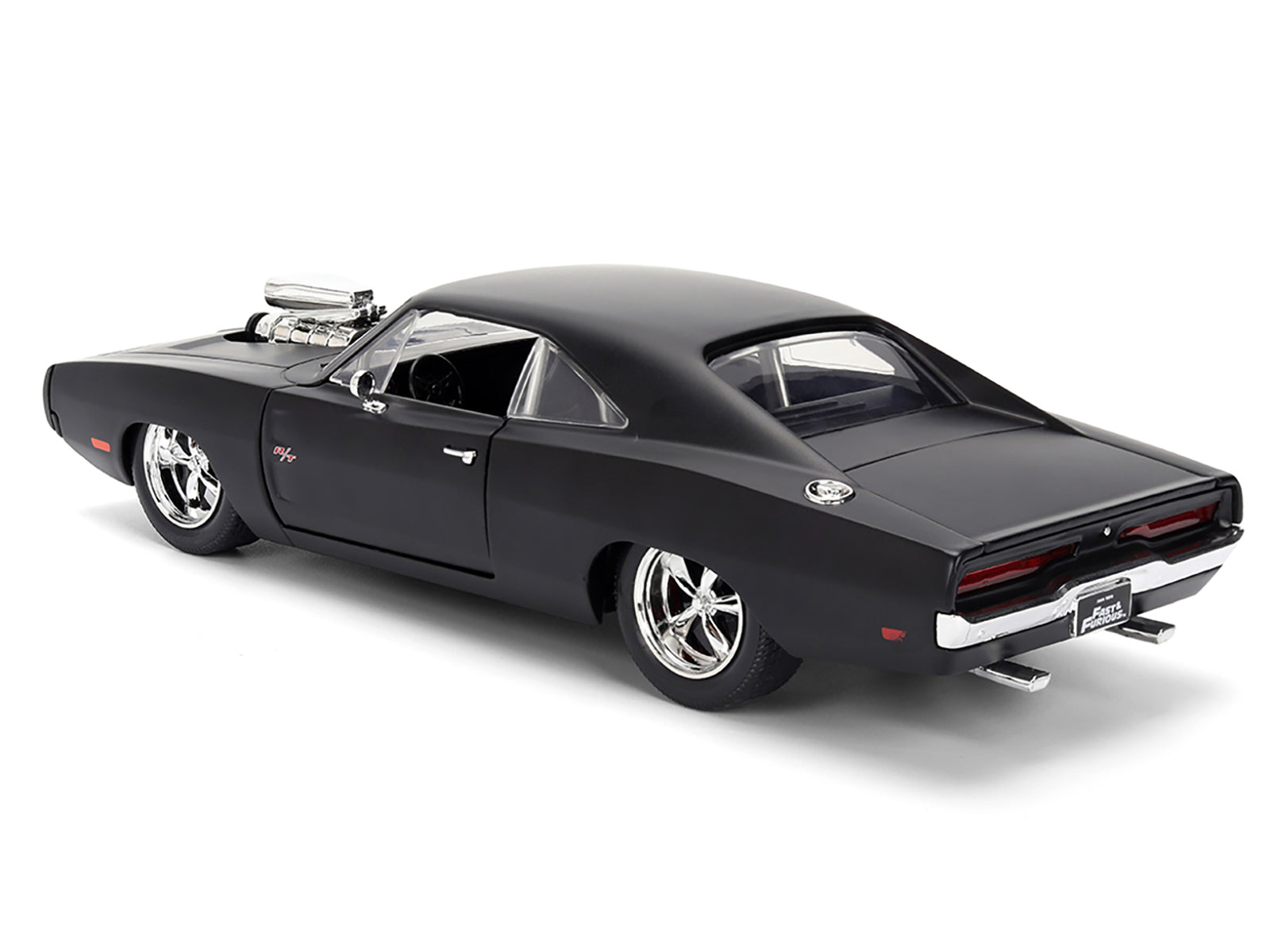 1970 Dodge Charger R/T Matt Black "Fast & Furious" (2009) Movie "Fast & Furious" Series 1/24 Diecast Model Car by Jada - image 4