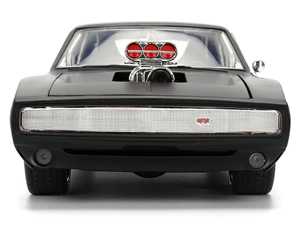 1970 Dodge Charger R/T Matt Black "Fast & Furious" (2009) Movie "Fast & Furious" Series 1/24 Diecast Model Car by Jada - image 5