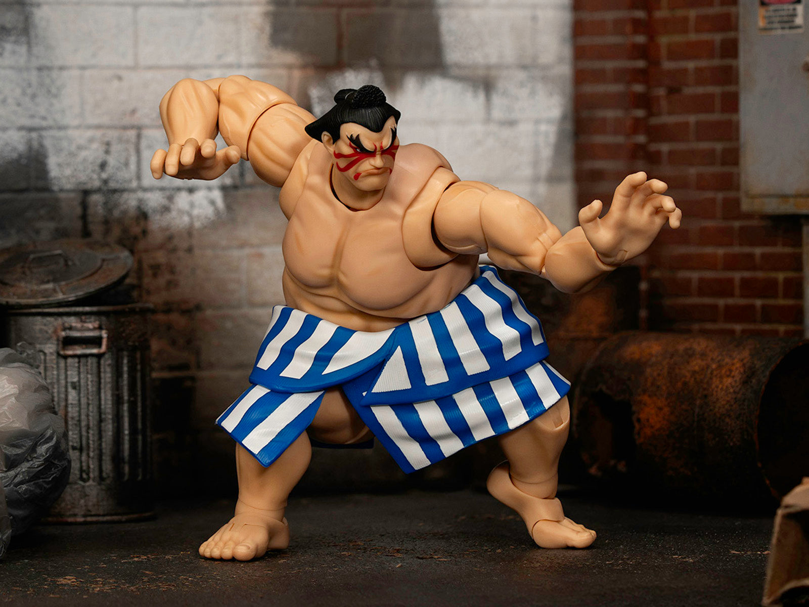 E. Honda 6.5" Moveable Figure with Accessories and Alternate Head and Hands "Ultra Street Fighter II: The Final Challengers" (2017) Video Game Model by Jada - image 4