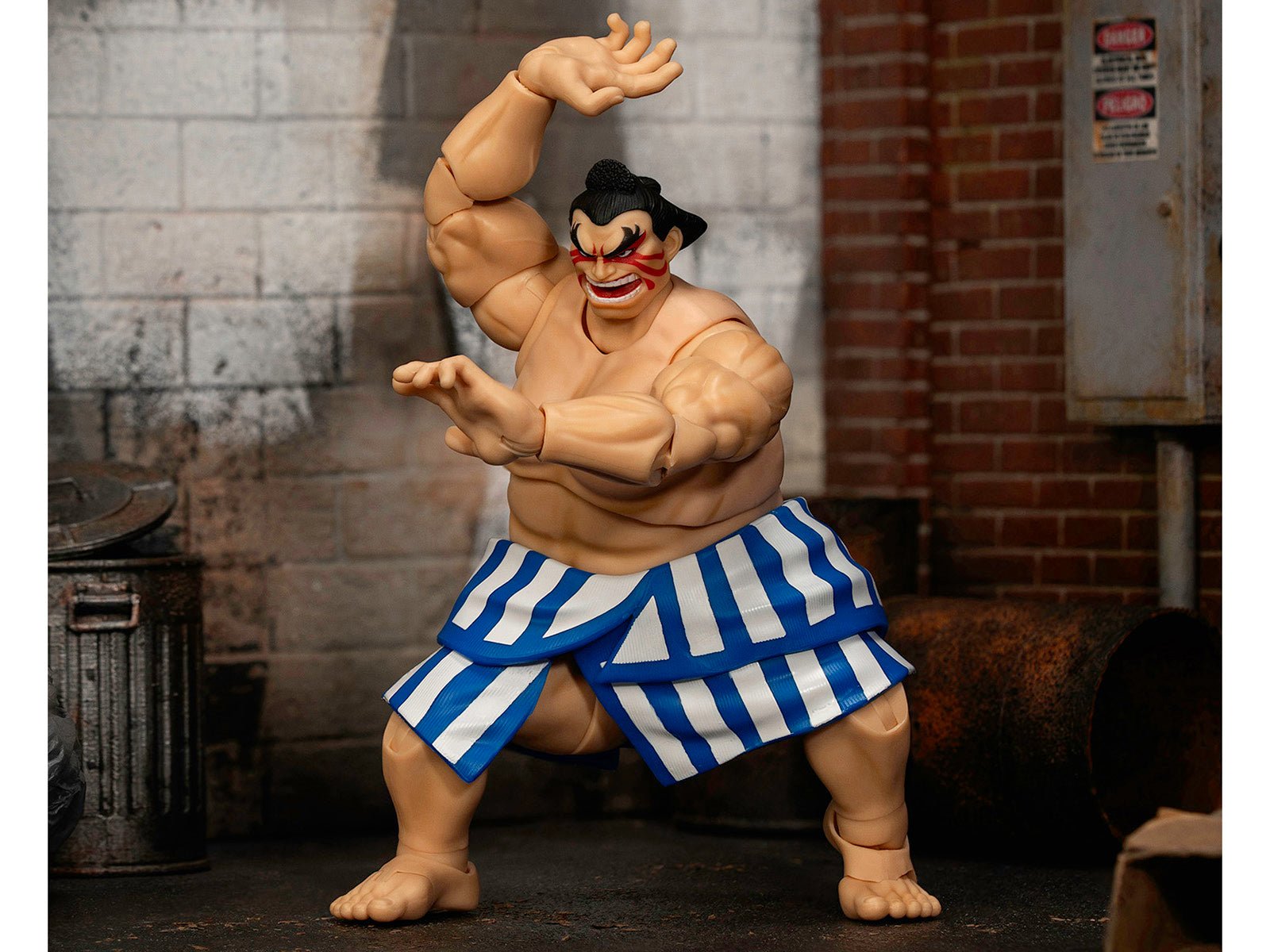E. Honda 6.5" Moveable Figure with Accessories and Alternate Head and Hands "Ultra Street Fighter II: The Final Challengers" (2017) Video Game Model by Jada - image 5