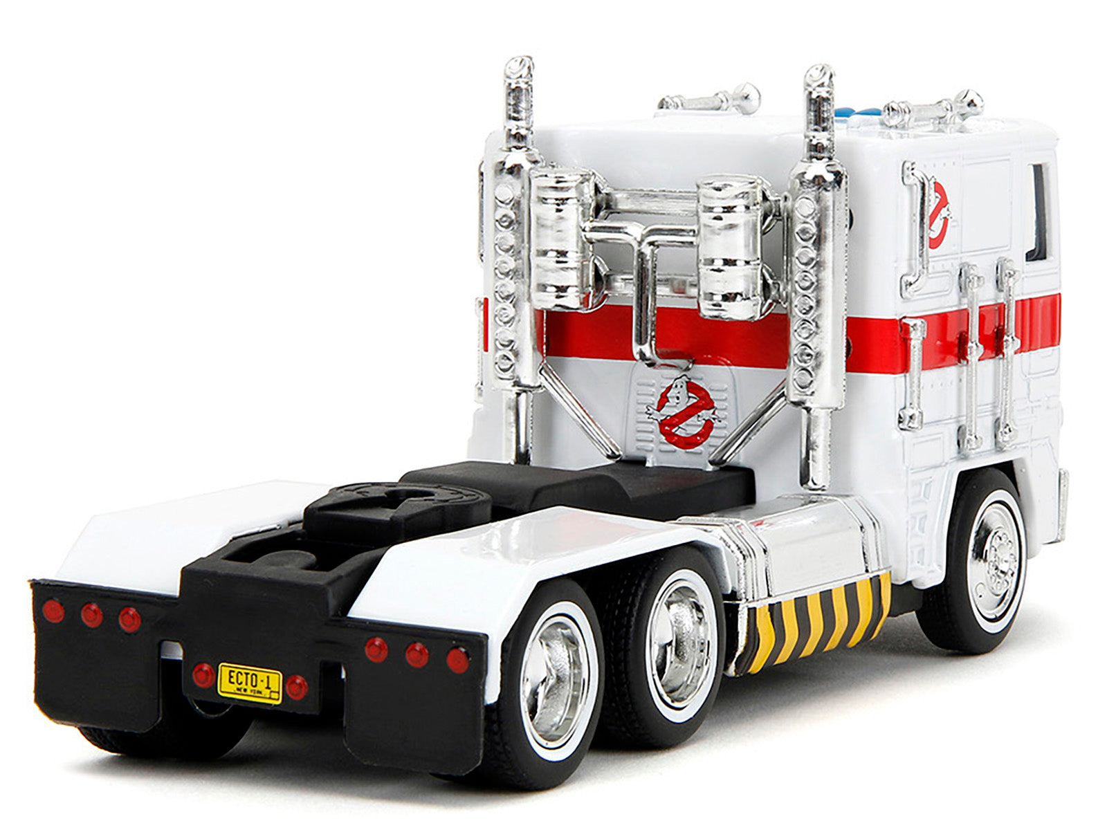 G1 Autobot Optimus Prime Truck White with Robot on Chassis from "Transformers" TV Series - "Ghostbusters" (1984) Movie Crossover "Hollywood Rides" Series Diecast Model by Jada - image 3