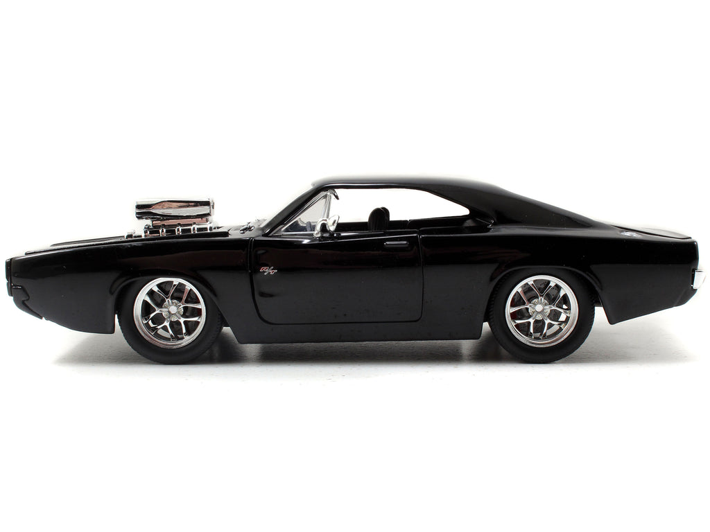 Model Kit Dodge Charger R/T Black and Dom Diecast Figure "Fast & Furious" Movie "Build N' Collect" Series 1/24 Diecast Model Car by Jada - image 4