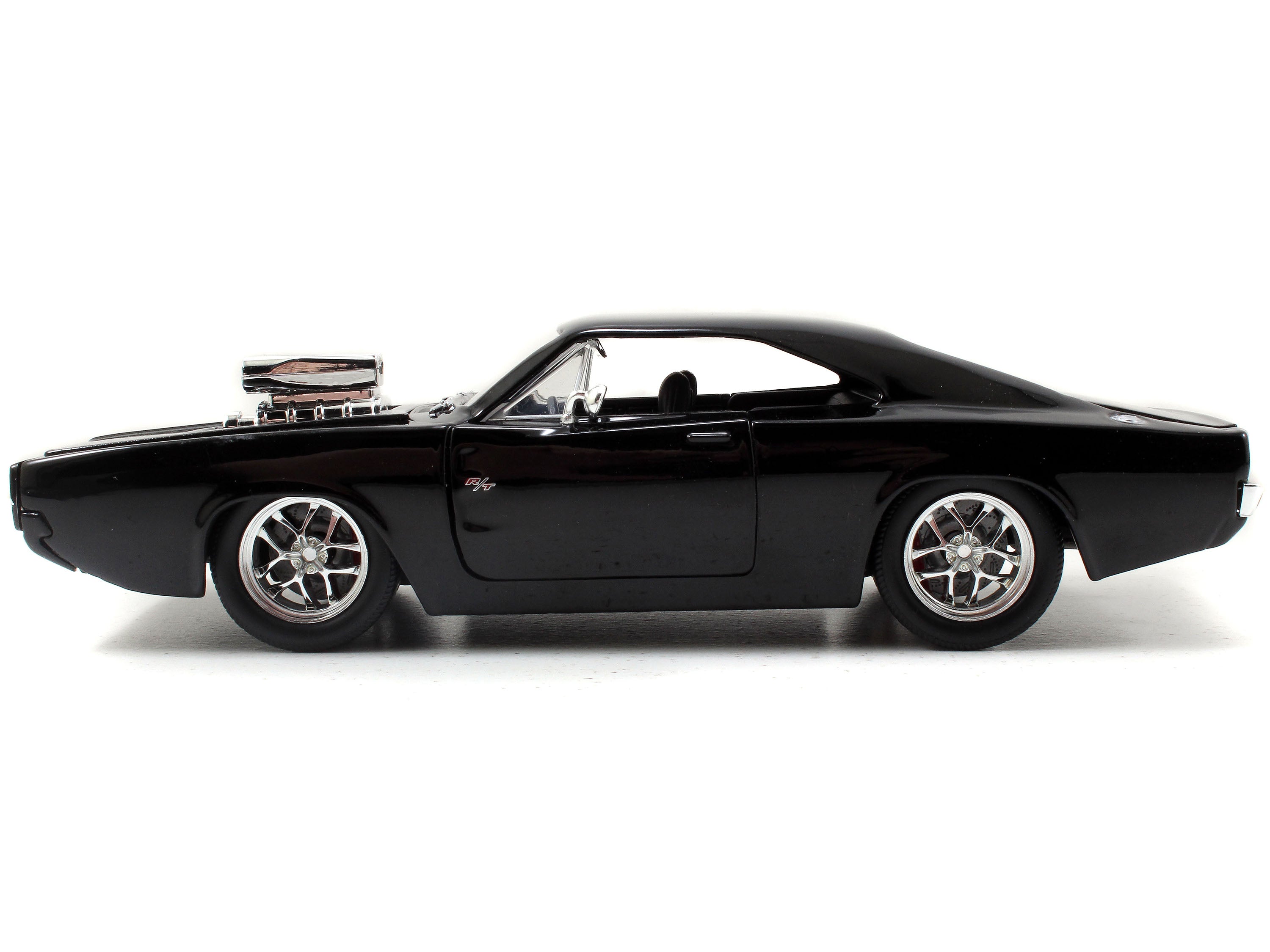 Model Kit Dodge Charger R/T Black and Dom Diecast Figure "Fast & Furious" Movie "Build N' Collect" Series 1/24 Diecast Model Car by Jada - image 4