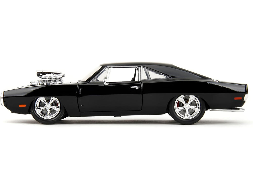 Dodge Charger R/T Black with Dom Diecast Figure "Fast & Furious" (2009) Movie "Hollywood Rides" Series 1/24 Diecast Model Car by Jada - image 4