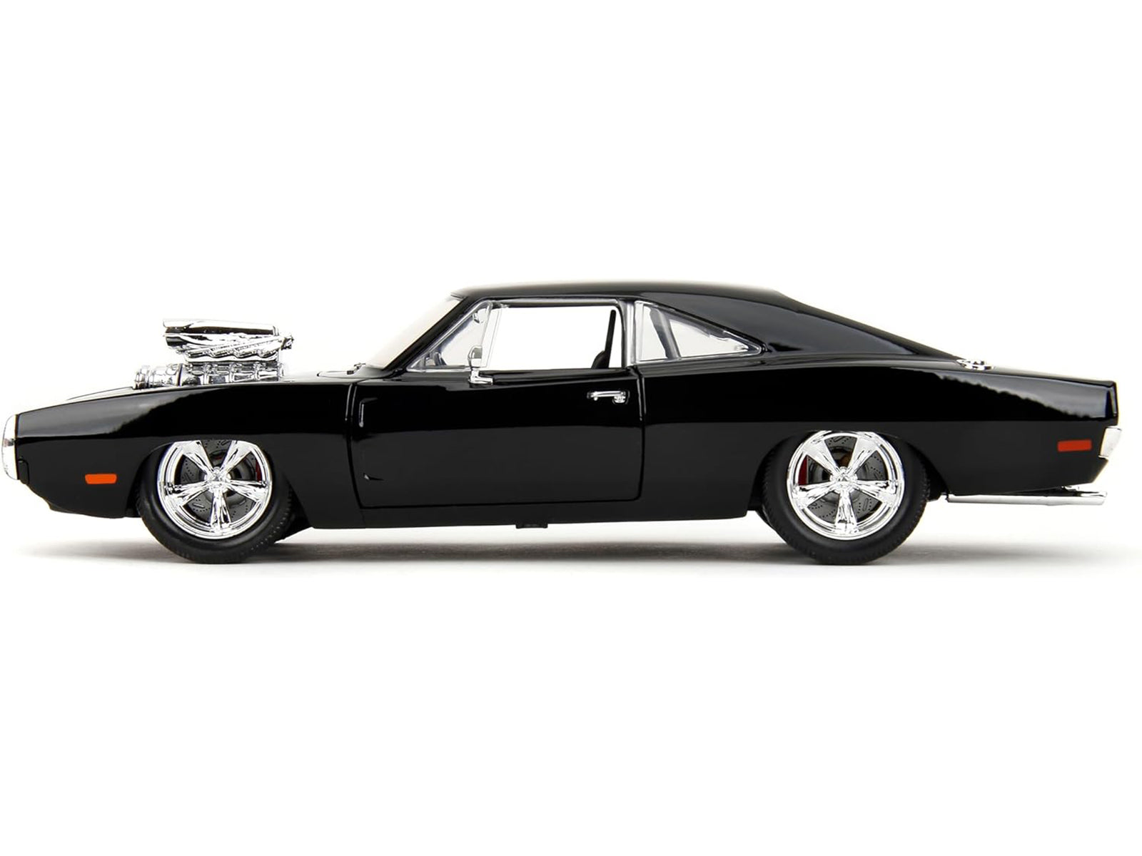 Dodge Charger R/T Black with Dom Diecast Figure "Fast & Furious" (2009) Movie "Hollywood Rides" Series 1/24 Diecast Model Car by Jada - image 4