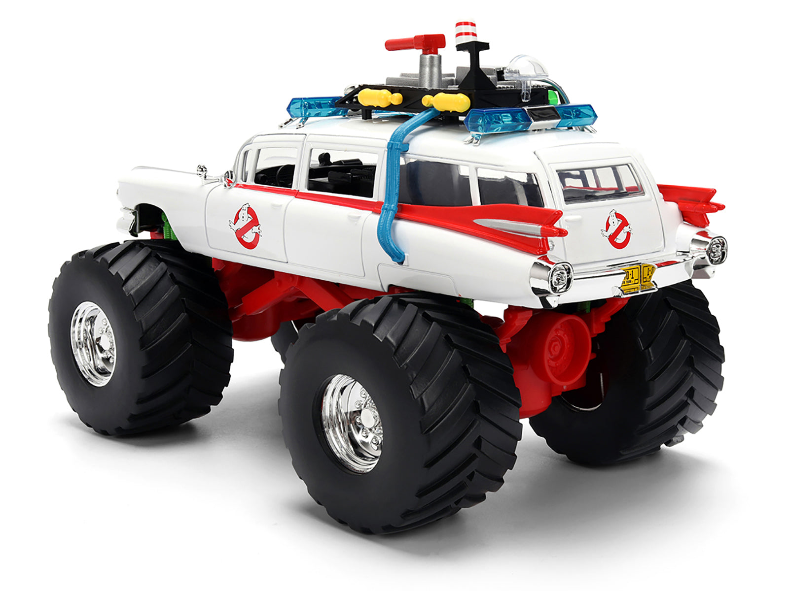 1959 Cadillac Ambulance Ecto-1 "Ghostbusters" (1984) Movie Monster Truck Version "Hollywood Rides" Series 1/24 Diecast Model Car by Jada - image 4