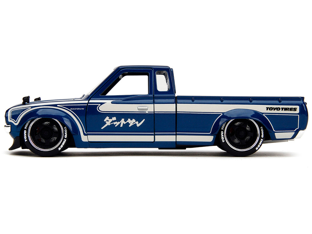 1972 Datsun 620 Pickup Truck Blue Metallic and Cream "JDM Tuners" Series 1/24 Diecast Model Car by Jada - image 5