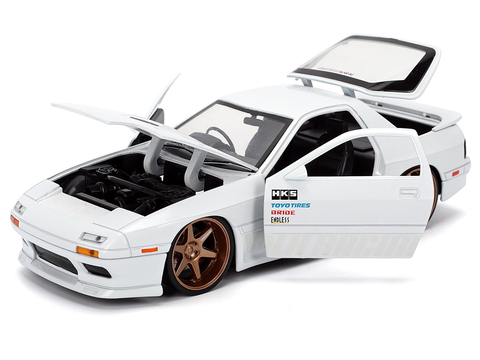 1985 Mazda RX-7 White "JDM Tuners" Series 1/24 Diecast Model Car by Jada - image 2