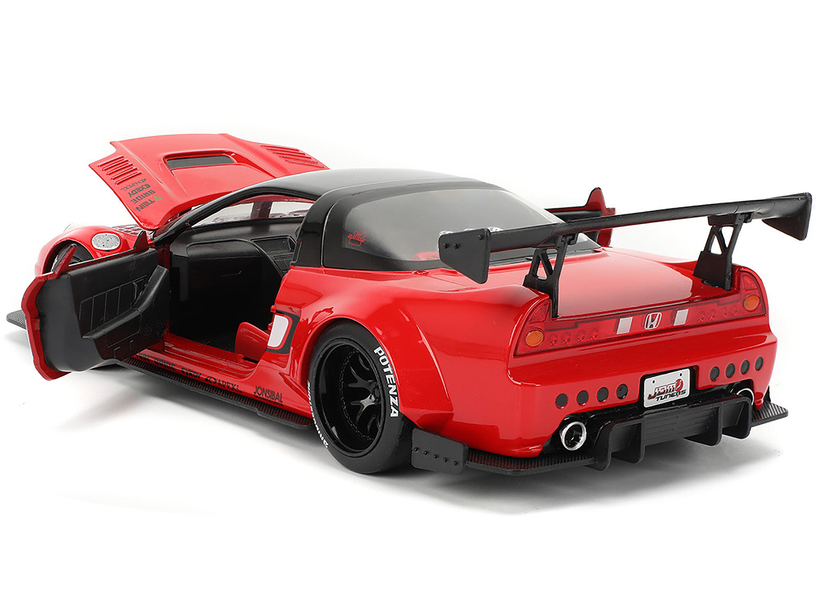 2002 Honda NSX-R RHD (Right Hand Drive) "Bridgestone" Red with Black Top and White Stripes "JDM Tuners" Series 1/24 Diecast Model Car by Jada - image 4