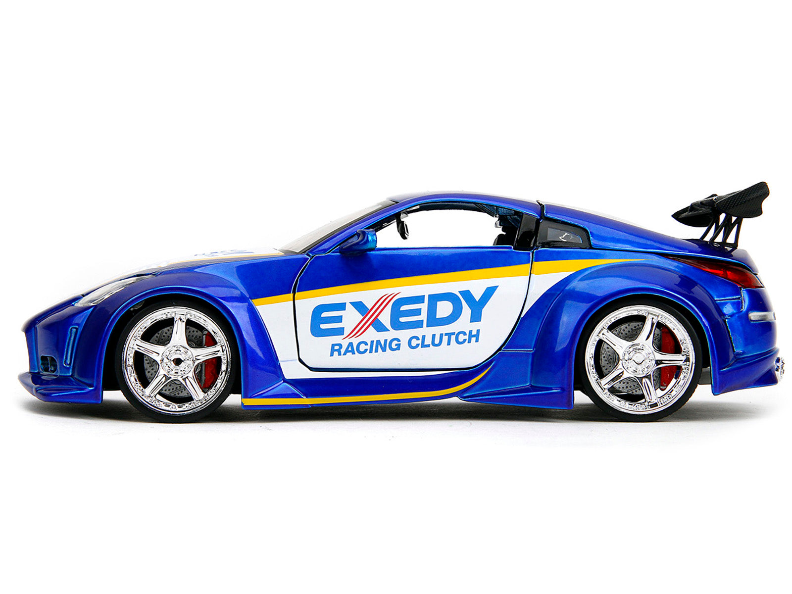2003 Nissan 350Z "Exedy Racing Clutch" Candy Blue and White "JDM Tuners" Series 1/24 Diecast Model Car by Jada - image 3