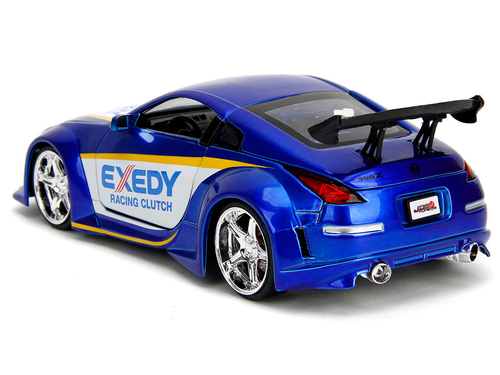 2003 Nissan 350Z "Exedy Racing Clutch" Candy Blue and White "JDM Tuners" Series 1/24 Diecast Model Car by Jada - image 4
