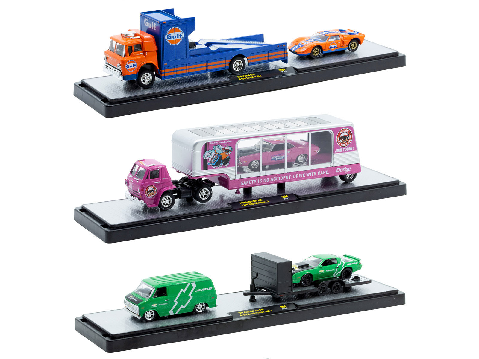 Auto Haulers Set of 3 Trucks Release 94 Limited Edition to 6000 pieces Worldwide 1/64 Diecast Models by M2 Machines - image 2