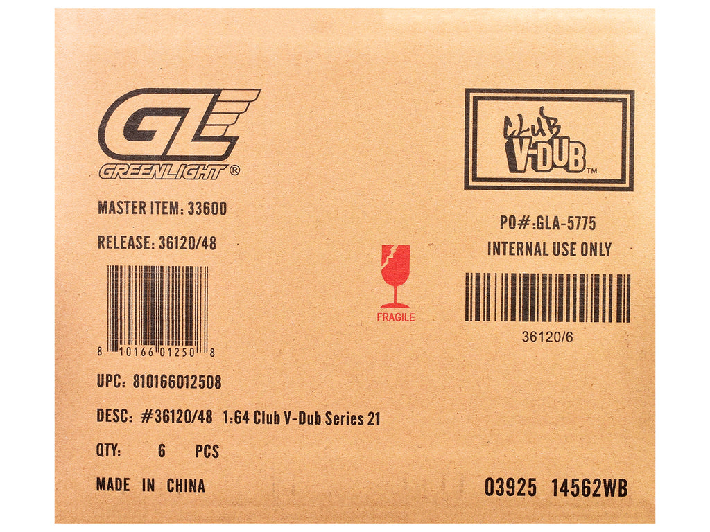 "Club Vee-Dub" Series 21 Set of 6 pieces 1/64 Diecast Model Cars by Greenlight - image 3