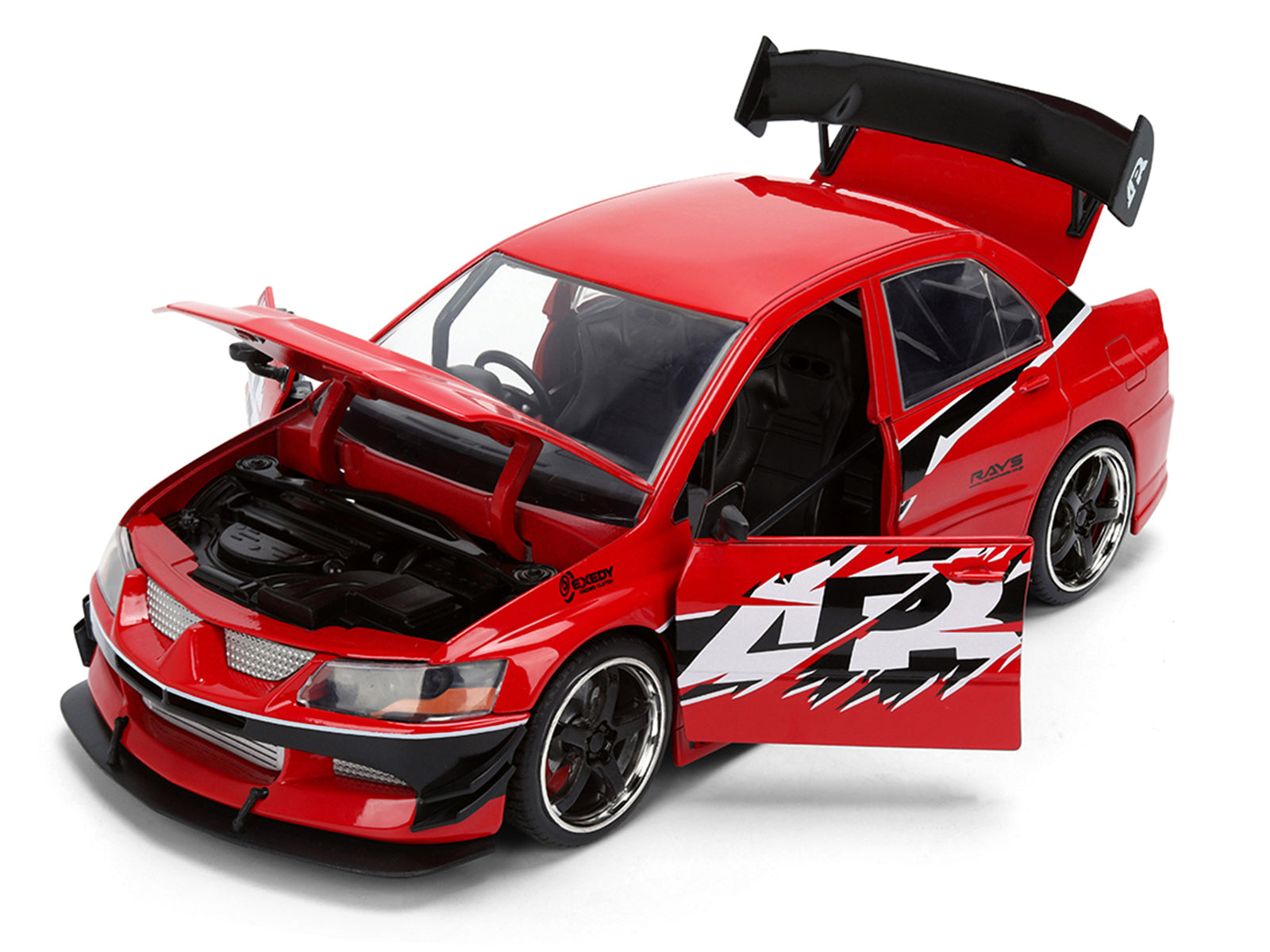 Sean's Mitsubishi Lancer Evolution IX RHD (Right Hand Drive) Red with Graphics "The Fast and the Furious: Tokyo Drift" (2006) Movie "Fast & Furious 25 Years" Series 1/24 Diecast Model Car by Jada - image 2